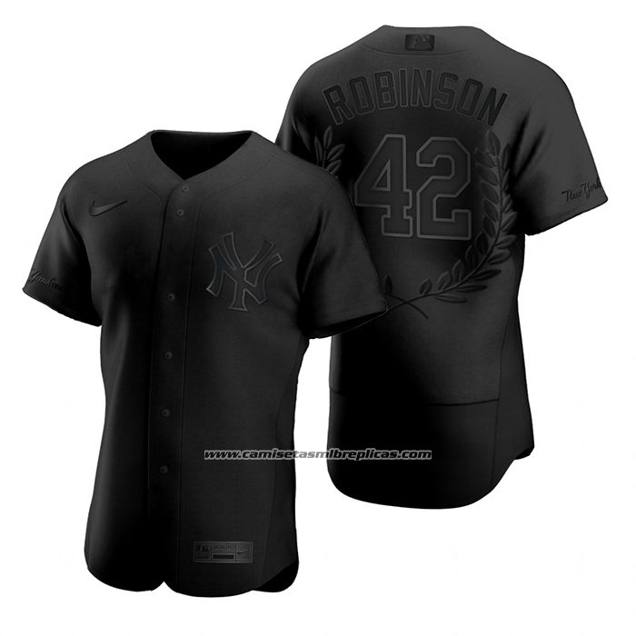 Camiseta Beisbol Hombre New York Yankees Jackie Robinson Award Collection Retired Negro